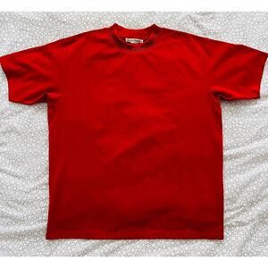 Acene Studios sz L orange ribbed neck t-shirt NWOT